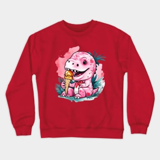 Pink dinosaur gift ideas, pink dinosaur gift ideas kids tees adult tees, pink dino kids tees hoodies gifts Crewneck Sweatshirt